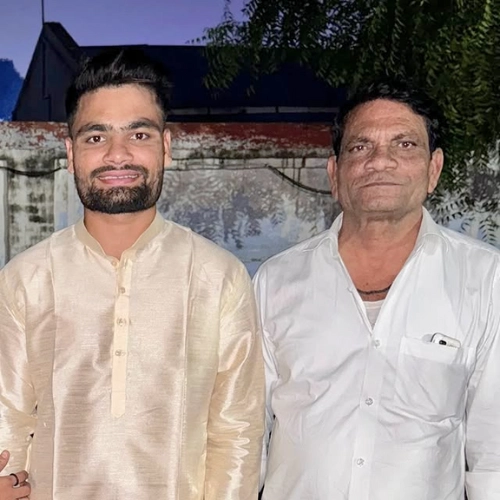 Rinku Singh with his Father Khanchandra Singh